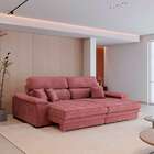 Sofá 3 Lugares Retrátil E Reclinável Lupin Velosuede Telha