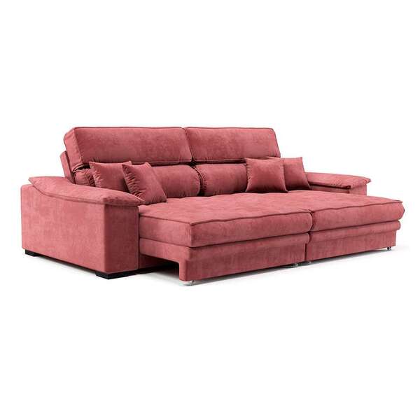 Sofá 3 Lugares Retrátil E Reclinável Lupin Velosuede Telha