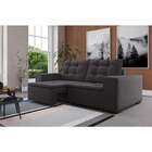 Sofá 3 Lugares Retrátil E Reclinável Luther Veludo Grafite 22