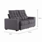 Sofá 3 Lugares Retrátil E Reclinável Lyon Suede Grafite