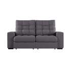 Sofá 3 Lugares Retrátil E Reclinável Lyon Suede Grafite