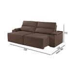 Sofá 3 Lugares Retrátil E Reclinável M-180 Martins Veludo Mar