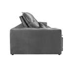 Sofá 3 Lugares Retrátil E Reclinável Macaé Veludo Cinza 230 Cm