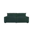 Sofá 3 Lugares Retrátil E Reclinável Macaé Veludo Verde 190 Cm