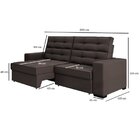 Sofá 3 Lugares Retrátil E Reclinável Malibu Marrom