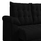 Sofá 3 Lugares Retrátil E Reclinável Malibu Suede Preto 230 Cm