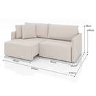 Sofá 3 Lugares Retrátil E Reclinável Malta Linho Cru 200 Cm