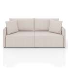 Sofá 3 Lugares Retrátil E Reclinável Malta Linho Cru 240 Cm