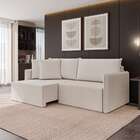 Sofá 3 Lugares Retrátil E Reclinável Malta Linho Cru 240 Cm