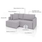 Sofá 3 Lugares Retrátil E Reclinável Malta Linho Prata 200 Cm