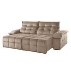 Sofá 3 Lugares Retrátil E Reclinável Martins M-122 Veludo Bege