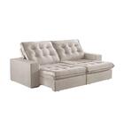 Sofá 3 Lugares Retrátil E Reclinável Martins M-165 Veludo Cre