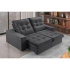 Sofá 3 Lugares Retrátil E Reclinável Martins M-166 Veludo Gra