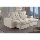 Sofá 3 Lugares Retrátil E Reclinável Martins M-177 Veludo Cre