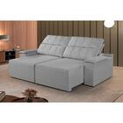 Sofá 3 Lugares Retrátil E Reclinável Martins M-182 Veludo Cin