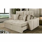 Sofá 3 Lugares Retrátil E Reclinável México Veludo Com Molas