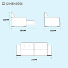 Sofá 3 Lugares Retrátil E Reclinável Orion 2.30m Veludo Terra