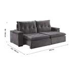 Sofá 3 Lugares Retrátil E Reclinável Pinheiros Com Entrada Us