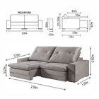 Sofá 3 Lugares Retrátil E Reclinável Pocket Bari  Veludo Pari