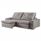 Sofá 3 Lugares Retrátil E Reclinável Pocket Bari  Veludo Pari