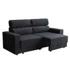 Sofá 3 Lugares Retrátil E Reclinável Porto Alegre Suede Preto