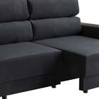 Sofá 3 Lugares Retrátil E Reclinável Porto Alegre Suede Preto