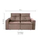 Sofá 3 Lugares Retrátil E Reclinável Porto Rico Suede Marrom