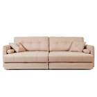 Sofá 3 Lugares Retrátil E Reclinável Prime Linho Creme 190 Cm