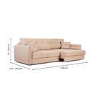 Sofá 3 Lugares Retrátil E Reclinável Prime Linho Creme 190 Cm