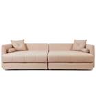 Sofá 3 Lugares Retrátil E Reclinável Prime Linho Creme 210 Cm