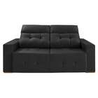 Sofá 3 Lugares Retrátil E Reclinável Roma Suede Grafite 180 Cm