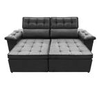 Sofá 3 Lugares Retrátil E Reclinável Sebastian 250cm - Cinza