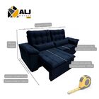 Sofá 3 Lugares Retrátil E Reclinável Sevilha 230 - Azul