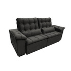 Sofá 3 Lugares Retrátil E Reclinável Sevilha 230 - Cinza