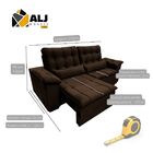 Sofá 3 Lugares Retrátil E Reclinável Sevilha 230 - Marrom