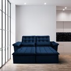 Sofá 3 Lugares Retrátil E Reclinável Sevilha 250 - Azul