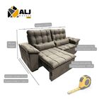 Sofá 3 Lugares Retrátil E Reclinável Sevilha 250 - Bege