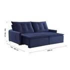 Sofá 3 Lugares Retrátil E Reclinável Slide Com Entrada Usb Ve