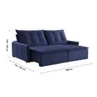 Sofá 3 Lugares Retrátil E Reclinável Slide Com Entrada Usb Ve