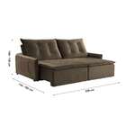 Sofá 3 Lugares Retrátil E Reclinável Slide Com Entrada Usb Ve