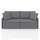 Sofá 3 Lugares Retrátil E Reclinável Stilo Linho Grafite 194
