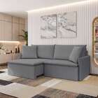 Sofá 3 Lugares Retrátil E Reclinável Stilo Linho Grafite 194