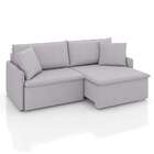 Sofá 3 Lugares Retrátil E Reclinável Stilo Linho Prata 194 Cm