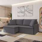 Sofá 3 Lugares Retrátil E Reclinável Stilo Veludo Grafite 194