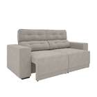 Sofá 3 Lugares Retrátil E Reclinável Strike Suede Areia