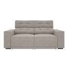 Sofá 3 Lugares Retrátil E Reclinável Strike Suede Areia