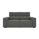 Sofá 3 Lugares Retrátil E Reclinável Strike Suede Grafite