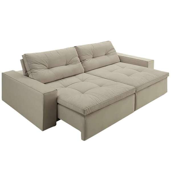 Sofá 3 Lugares Retrátil E Reclinável Tinto – D’angelis - Tinto