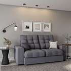 Sofá 3 Lugares Retrátil E Reclinável Toulouse Suede Grafite