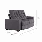 Sofá 3 Lugares Retrátil E Reclinável Toulouse Suede Grafite